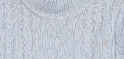 Daxon Women's Blue Cable-Knit Pullover Jumper Size 18