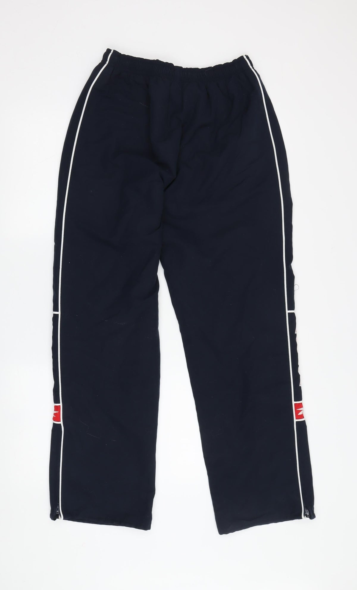 Back view of Reebok boys’ black track pants jxl elastic waist sports