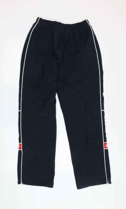 Back view of Reebok boys’ black track pants jxl elastic waist sports
