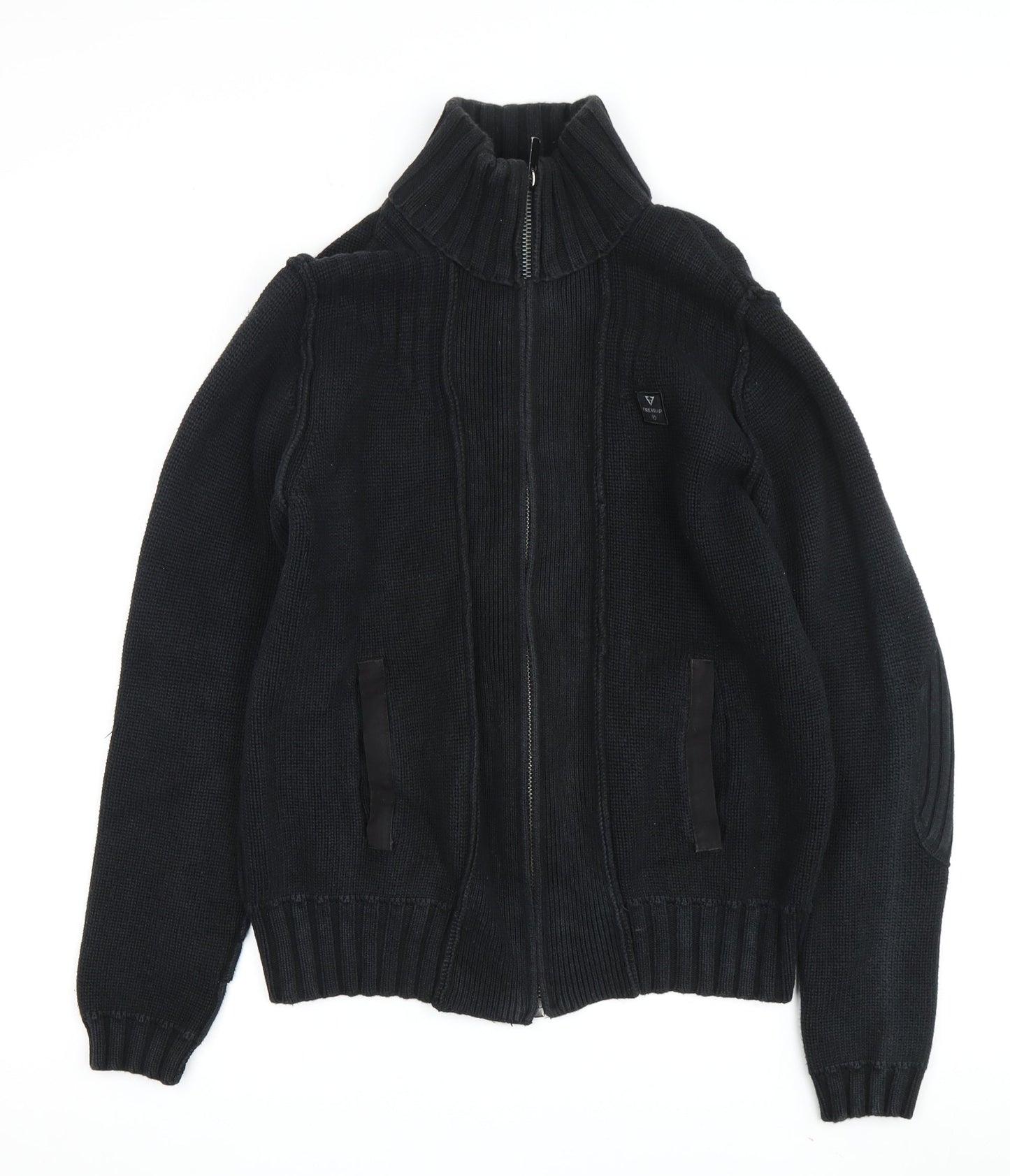 Firetrap Men's Black Wool Jacket, Medium, Full Zip, Casual