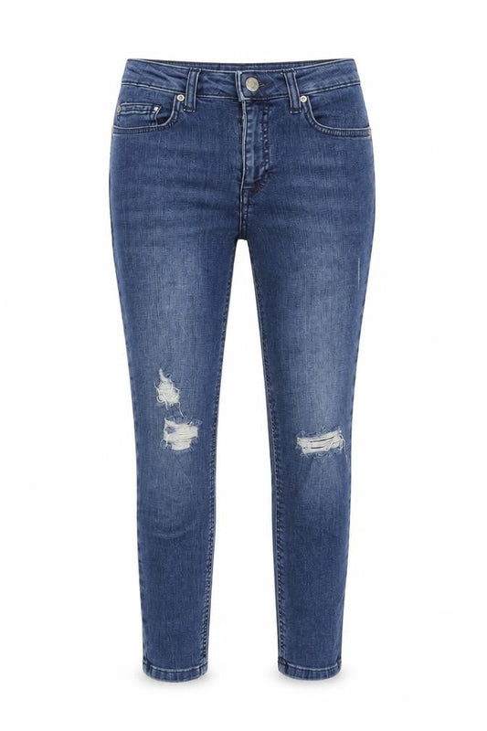 Miss Selfridge Women's Blue Distressed Skinny Jeans Size 6