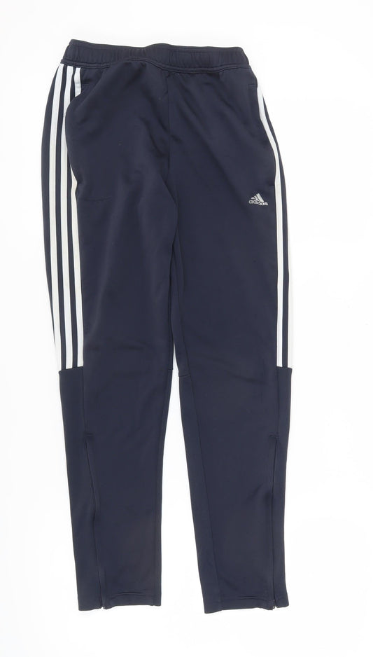 Adidas Boys Black Track Pants 13-14 Yrs Sportswear