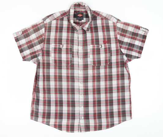 Lee Cooper Men's Multicoloured Plaid Button-Up Shirt XL