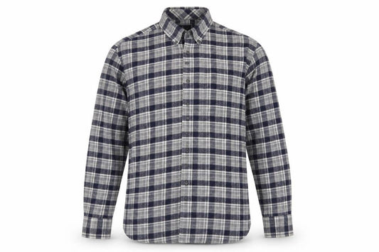 Marks & Spencer Men's Grey Check Flannel Shirt XL
