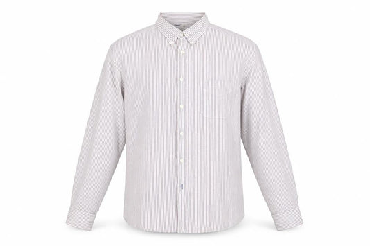 Marks & Spencer Men's XL Purple Striped Shirt