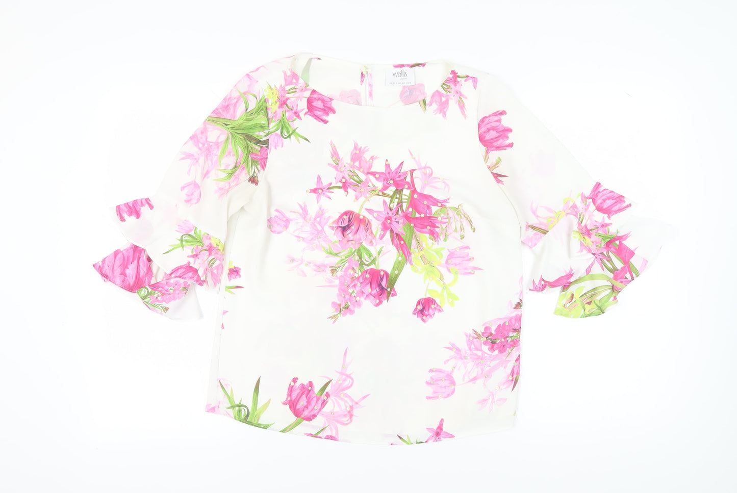 Wallis Petite Floral Tunic Blouse, Multicoloured, UK 12