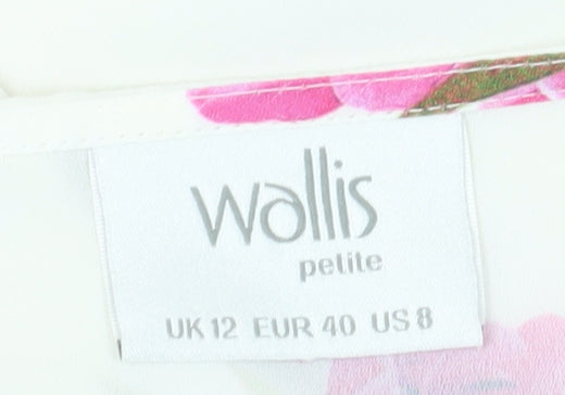 Wallis Petite Floral Tunic Blouse, Multicoloured, UK 12