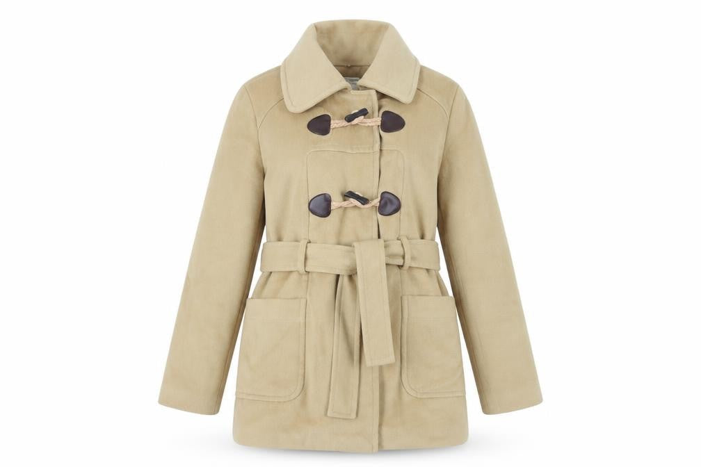 A More A More Beige Women's Belted Overcoat M