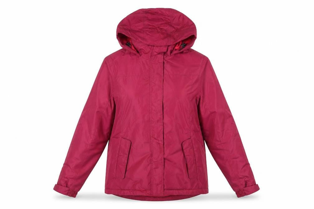 Crivit Women's Red Hooded Parka Jacket Size 10