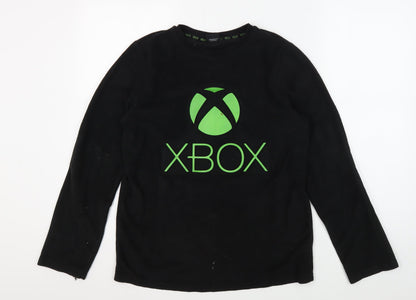 Additional front view of XBOX boys’ black lounge set 13-14 years long sleeve