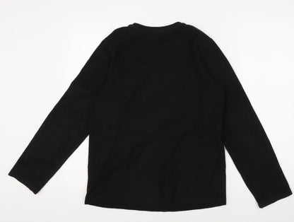 Back view of XBOX boys’ black lounge set 13-14 years long sleeve