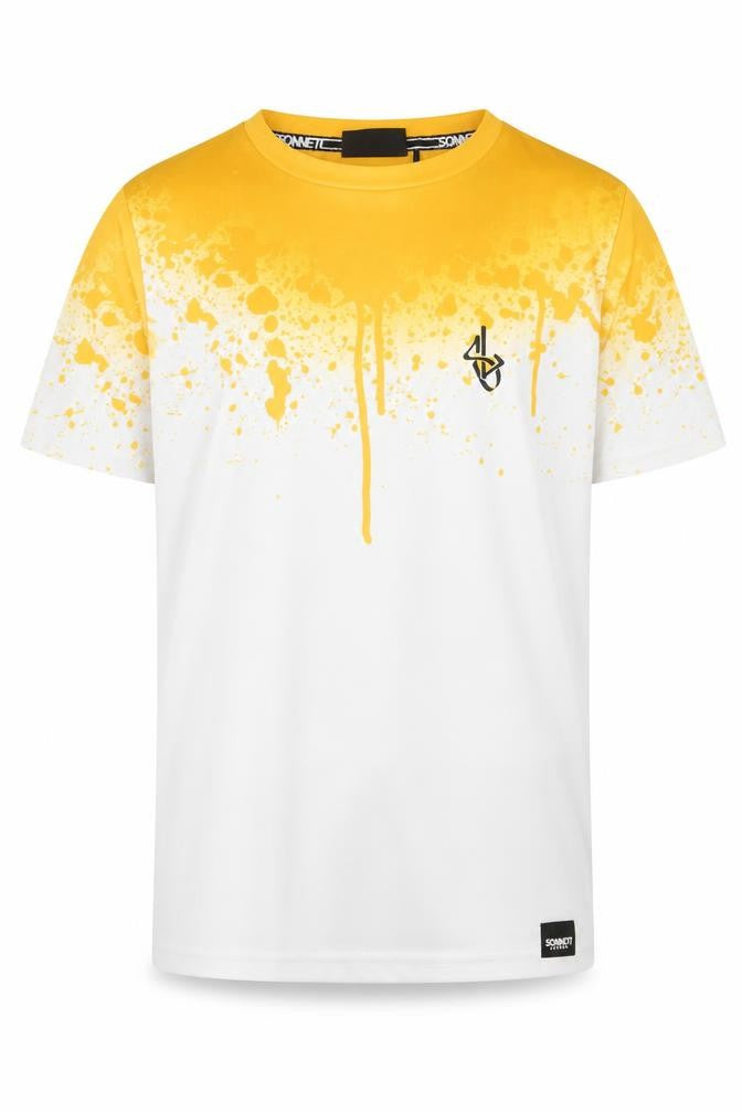 Front view of Sonneti boys’ yellow graphic print t-shirt 12-13 years