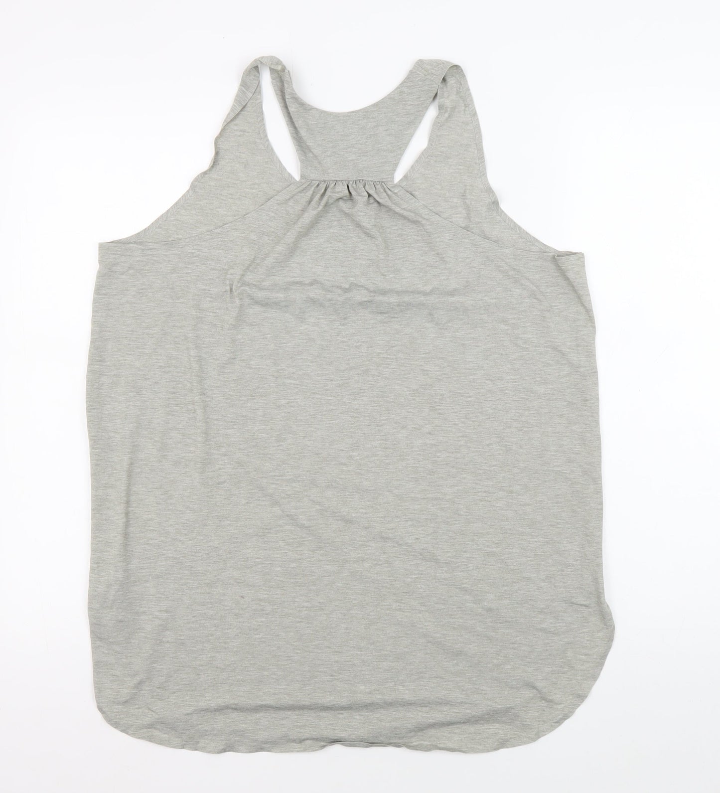 Uniqlo Women's Grey Racerback Tank Top L Regular Fit