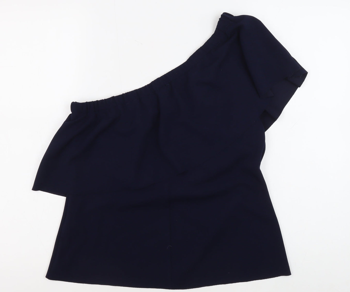 Warehouse Women's Blue One Shoulder Blouse Size 14