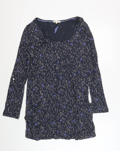 White Stuff Women's Navy Blue Long Sleeve Tunic Top