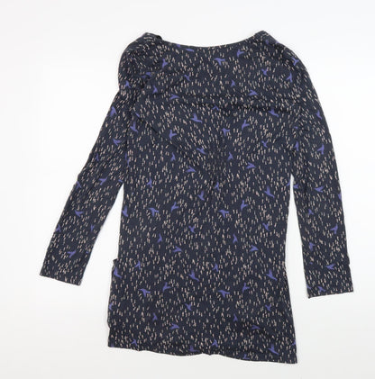 White Stuff Women's Navy Blue Long Sleeve Tunic Top