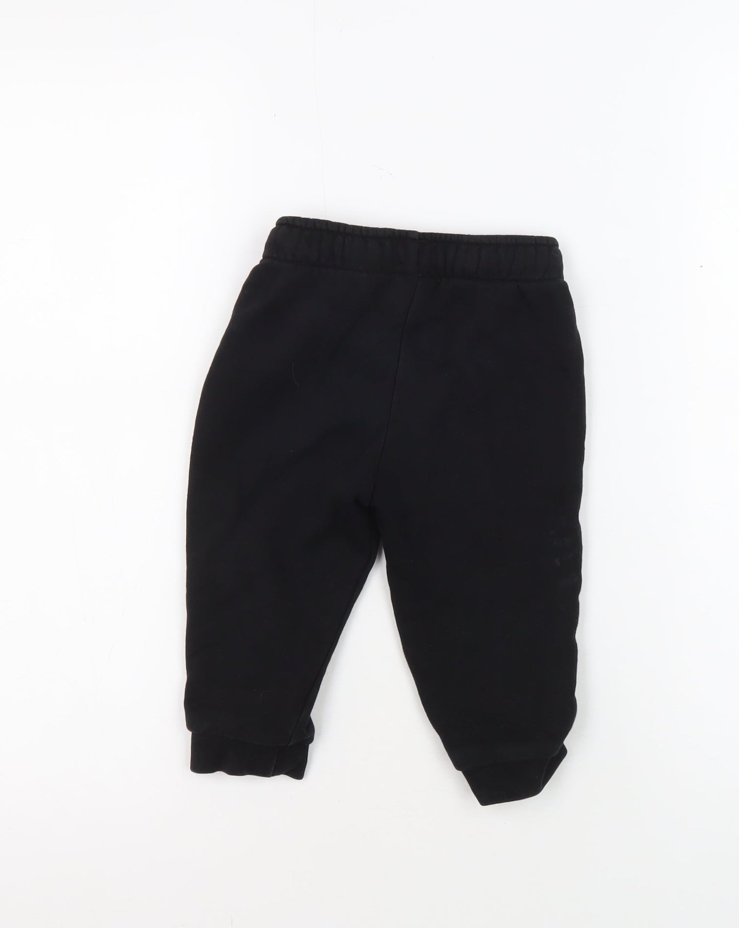 Puma Boys Black Jogger Trousers S - Activewear Cotton Blend
