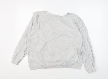 Preloved Disney Women's Grey Mickey Mouse Pullover Sweatshirt Size 16 - Back