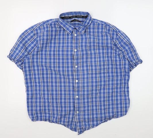 Colin Montgomerie Men's Blue Check Shirt L