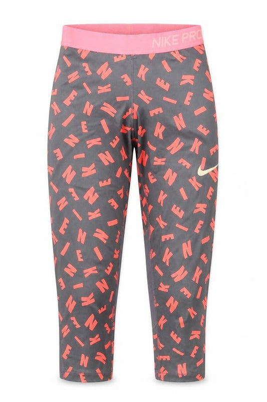 Nike Womens Multicoloured XL Cropped Letter Leggings