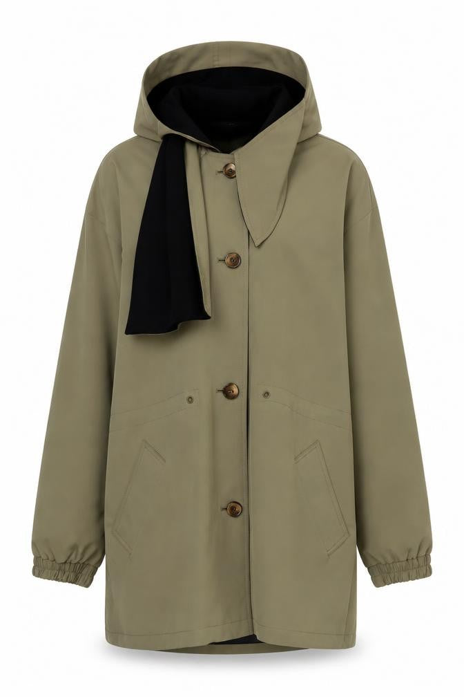 New Fast Women's Green Hooded Rain Coat Size 14