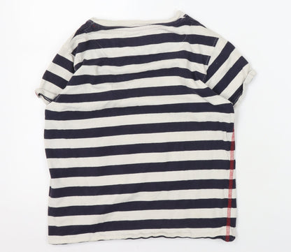 Back view of Adventurers girls’ multicoloured striped jersey t-shirt 11-12 years