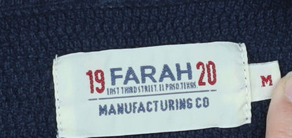Farah Men's Blue Crew Neck Pullover M