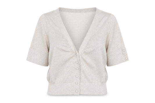 Jasper Conran Women's Ivory V-Neck Cardigan Size 12