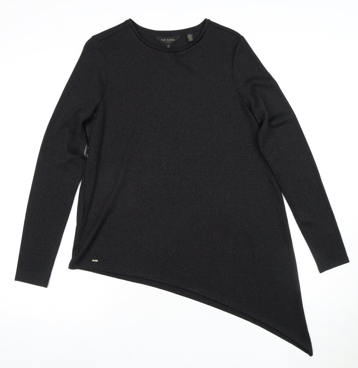 Ted Baker Women's Black Asymmetrical T-Shirt Size 8