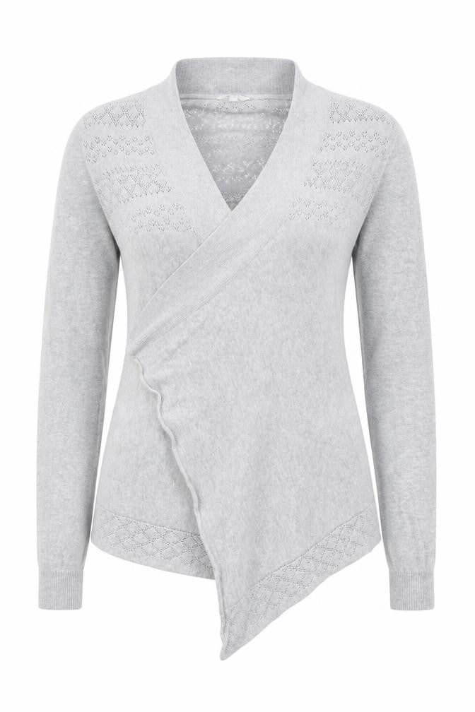 FatFace Women's Grey Cardigan, Size 10, V-Neck Knit