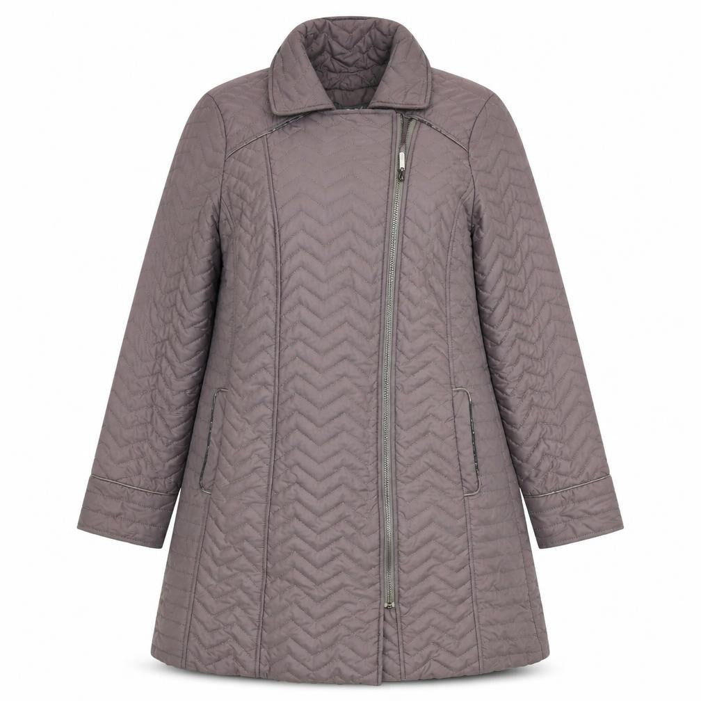 BHS Women's Brown Quilted Mid-Length Coat Size 16