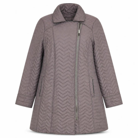 BHS Women's Brown Quilted Mid-Length Coat Size 16