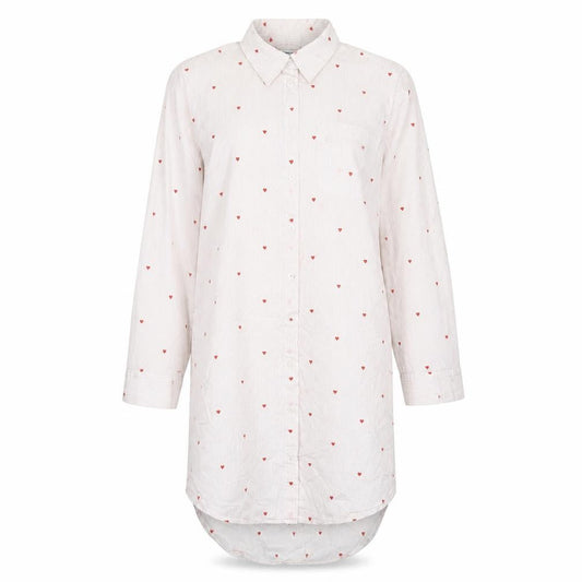 Lands' End Women's Petite White Polka Dot Shirt Dress