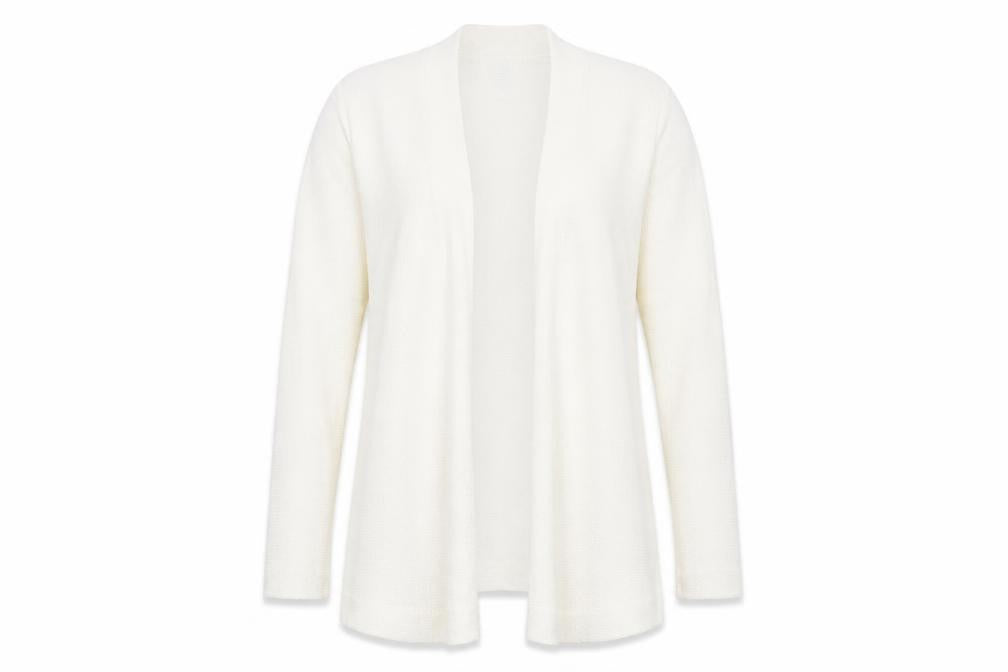 Lands' End Women's White Cardigan, Size S - Lightweight Knit