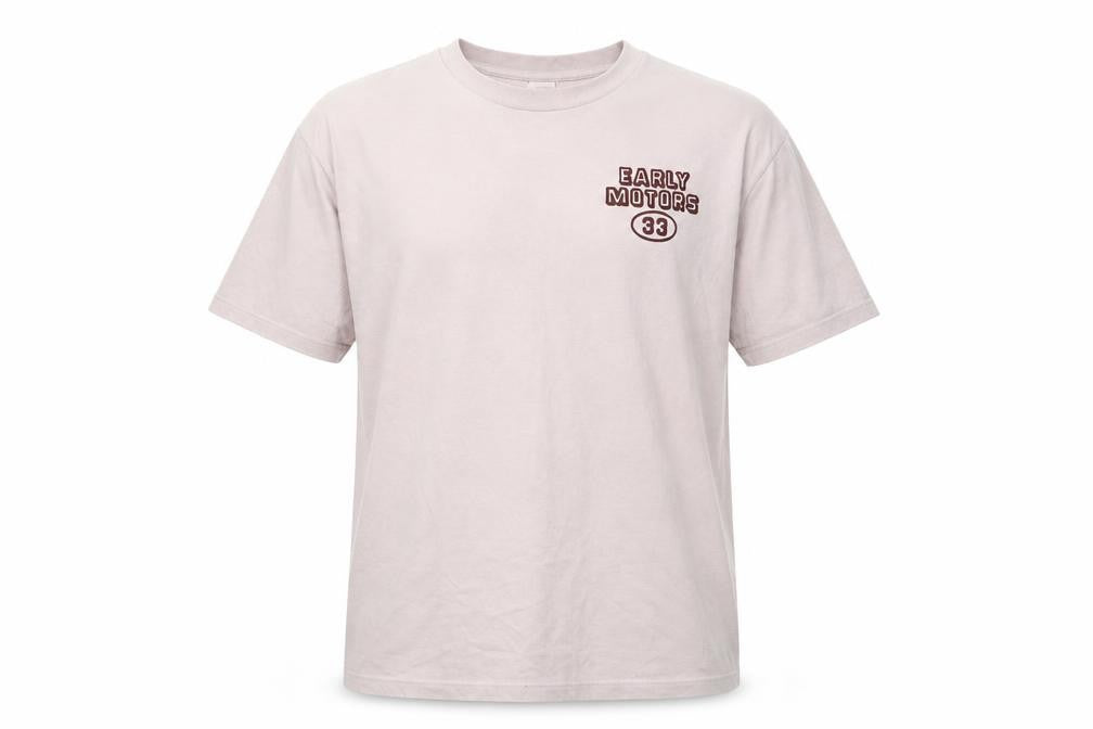 Bershka Men's Beige Crew Neck T-Shirt Size L