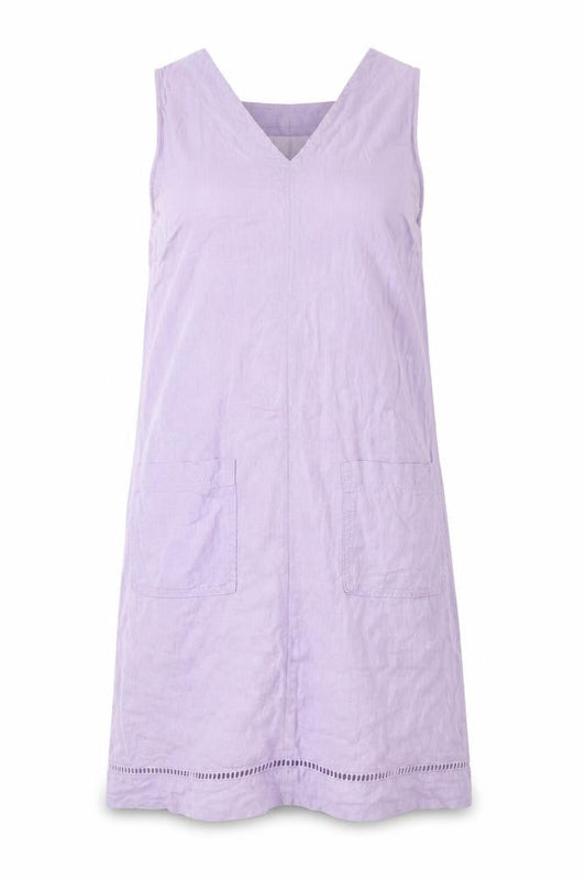 Next Women's Purple Linen Shift Dress Size 6