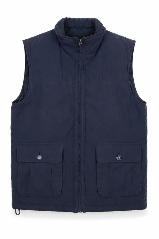 Northwood Men's Blue Waistcoat, S, Zipped Pockets