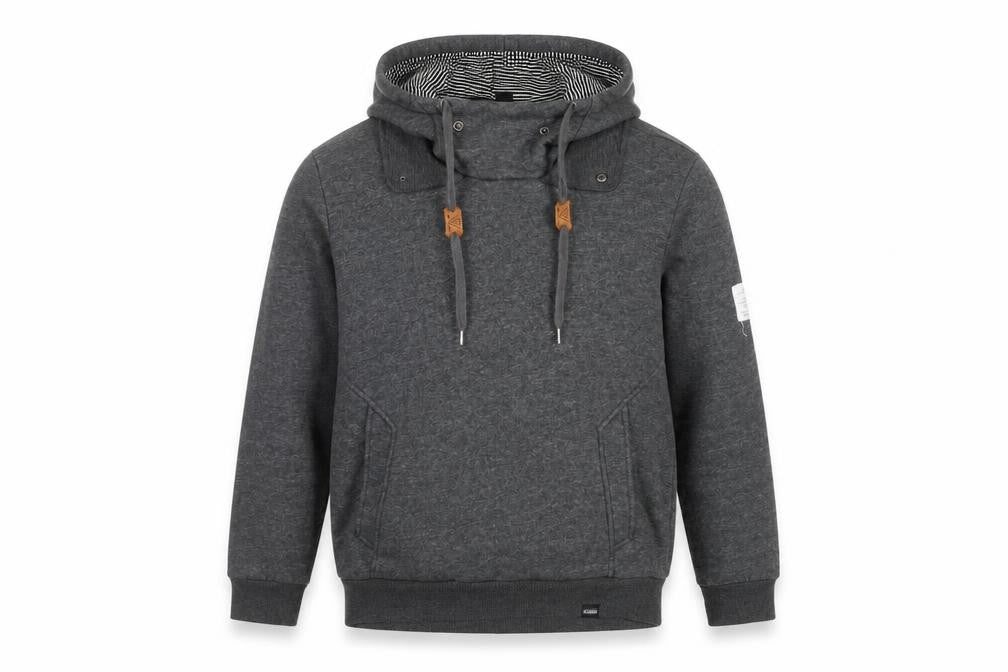 Bu Zhiliang Pin Men's Grey Hoodie, Size M, Pullover, Logo