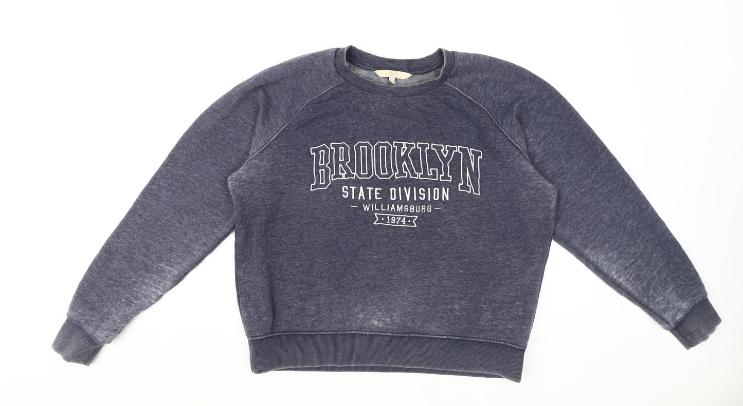 Next Unisex Adults Blue Pullover Sweatshirt Size 12