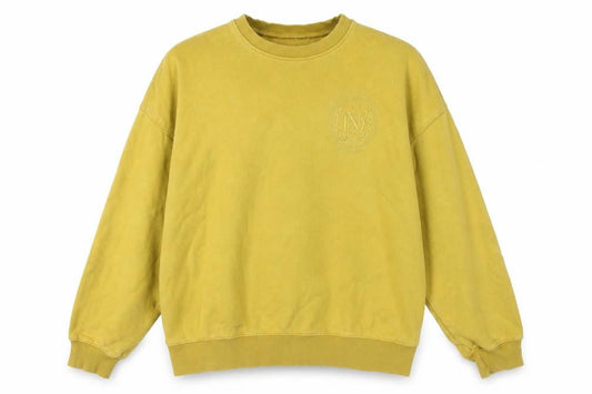 Topman Men's Gold Pullover Sweatshirt - Medium