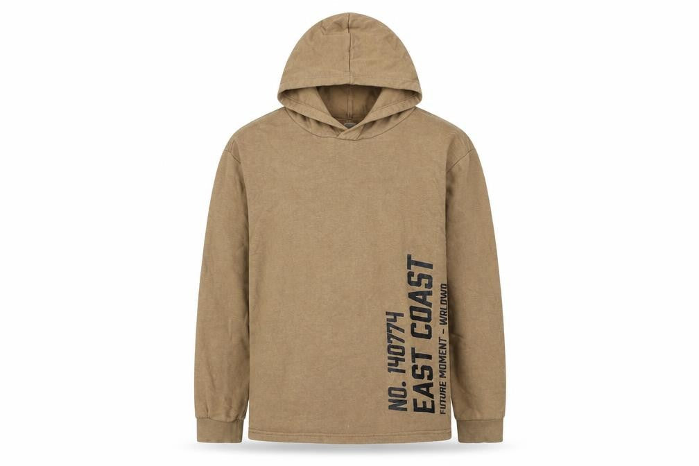 H&M Boys Brown Pullover Hoodie, Size 14 Years, Graphic Print