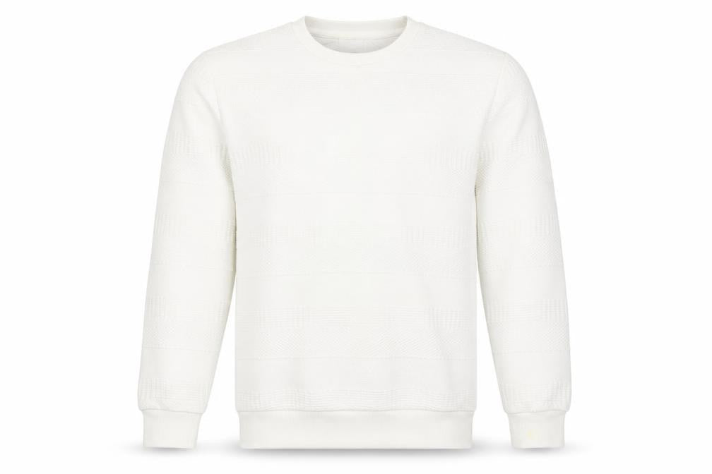 Zara Men's White Pullover Sweatshirt M - Stylish Knit