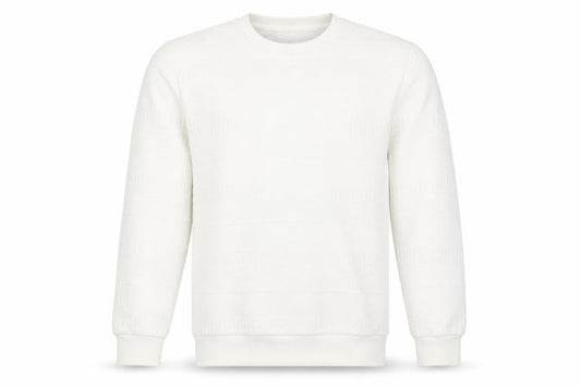 Zara Men's White Pullover Sweatshirt M - Stylish Knit