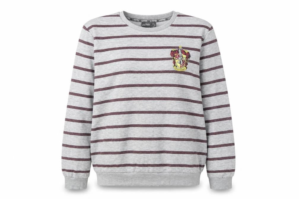 Harry Potter Unisex Grey Striped Sweatshirt Size L