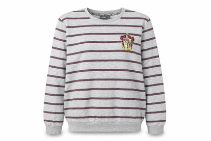 Harry Womens Potter Grey Striped Sweatshirt Size L
