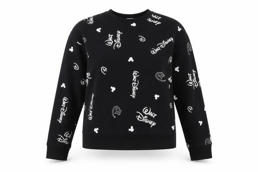 Disney Women's Black Logo Pullover Sweatshirt 2XS