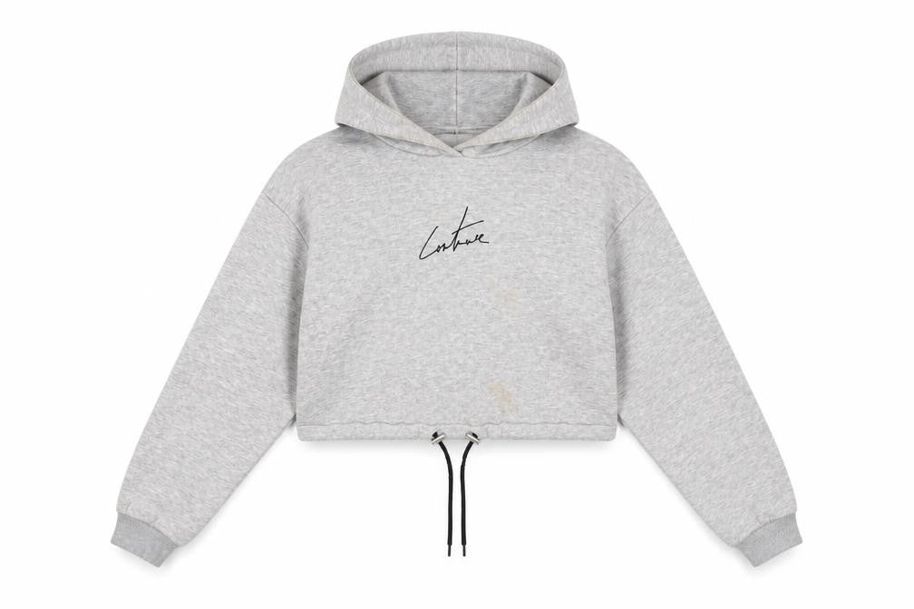 The Couture Club Women's Grey Pullover Hoodie M