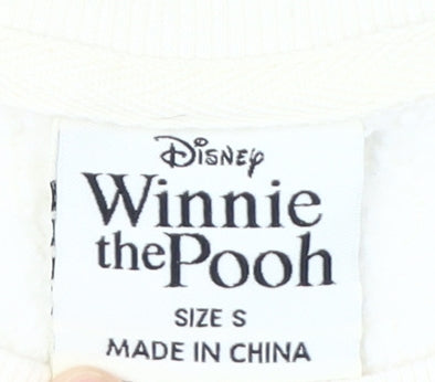 Preloved Disney Women's Ivory S Winnie the Pooh Sweatshirt - Detail