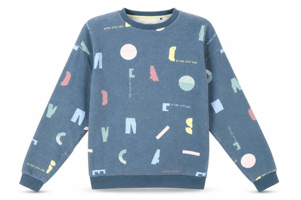 Reserved Boys Blue Graphic Print Pullover Sweatshirt L