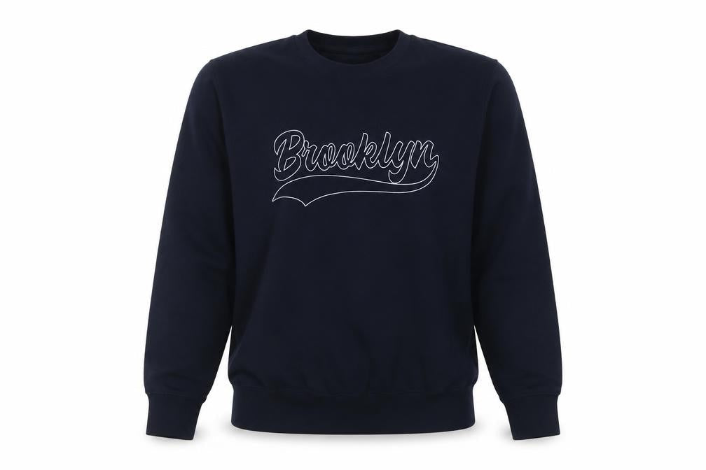 PrettyLittleThing Women's Blue Medium Brooklyn Pullover Sweatshirt